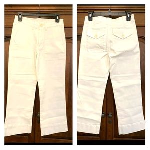 CAbi Lido White Crop Wide Leg Jeans Pants Style #5690 Size 0 NWOT